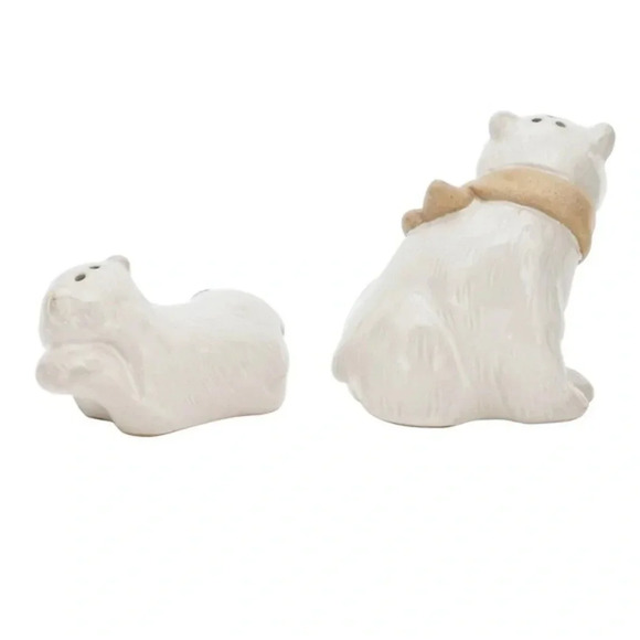 St. Nicholas Square Jingling Juniper Bears Salt‎ & Pepper Shaker Set - Picture 2 of 4